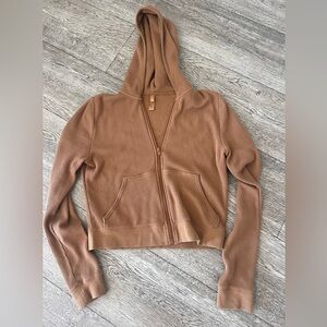 Skims waffle zip up